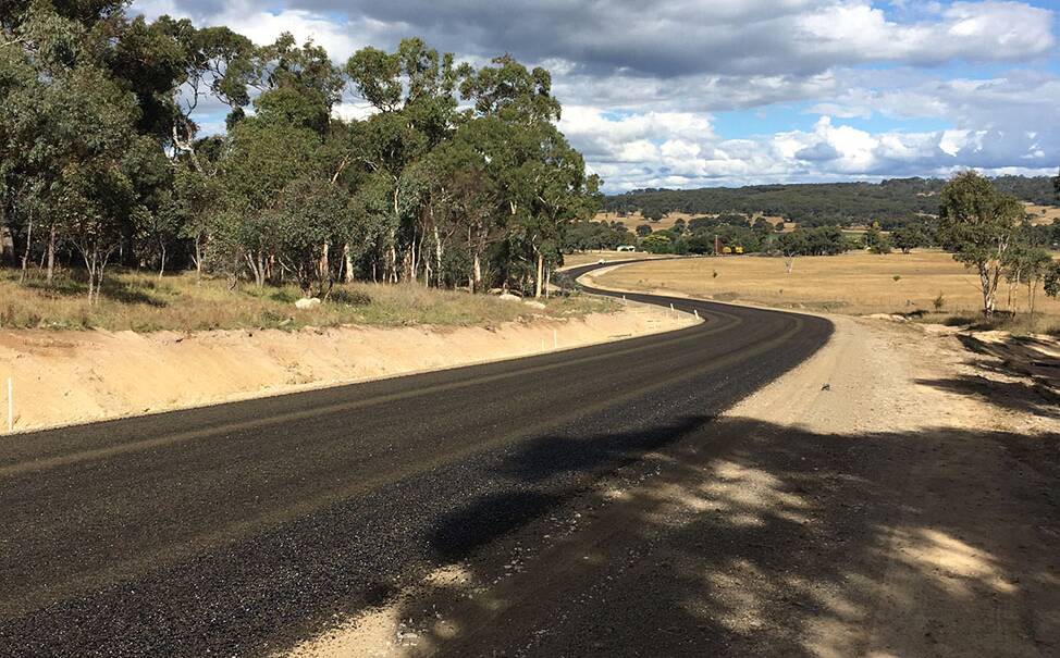 Two sections of the road between Guyra and Tingha have been improved.