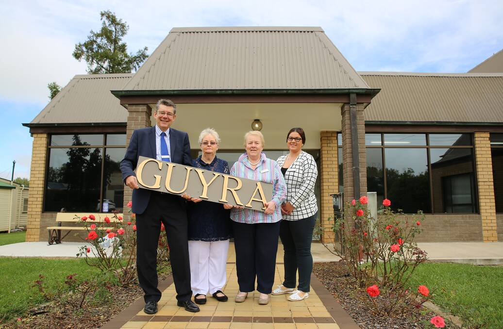 Council’s Group Leader of Organisational Services, Lindsay Woodland presented some of the signs to Dorothy Lockyer, President of the Guyra and District Historical Society, former Guyra Shire Councillor Dot Vickery and Tegan Mendes.