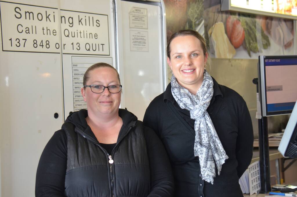 NEW PAVEMENTS: Spar's Cherie Mulligan and Jade Starr said more parking and better footpaths were needed.