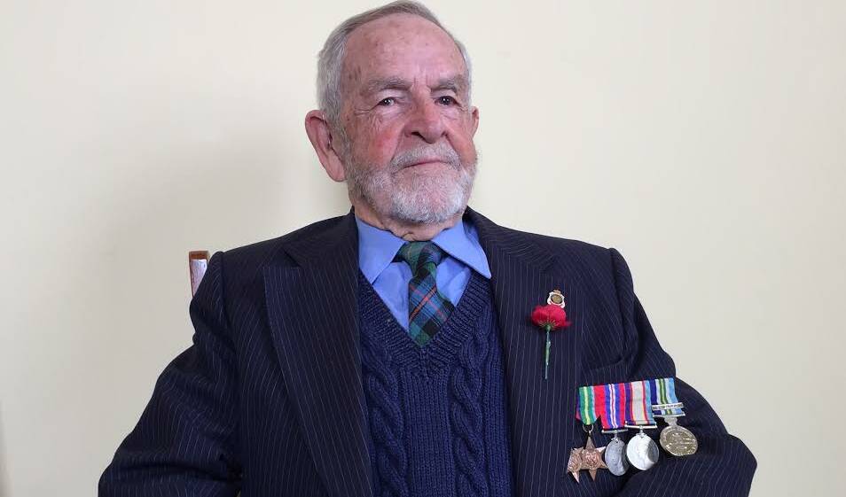 ANZAC DAY: WWII veteran and RSL Sub-Branch treasurer Ron Vickress served in the Australian Navy and witnessed the ending of the war on the Missouri. Photo: Rachel Baxter.