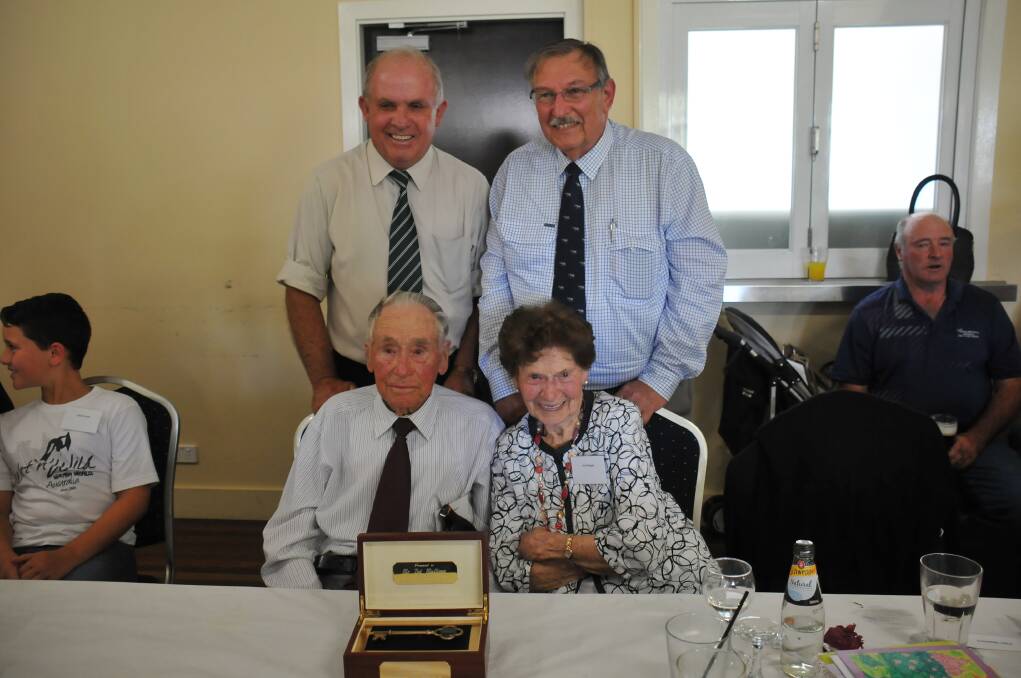REMEMBERING THE FALLEN: Former light horseman Ted Mulligan receiving the keys to Guyra at a special ceremony days before his 100th birthday late last year.
