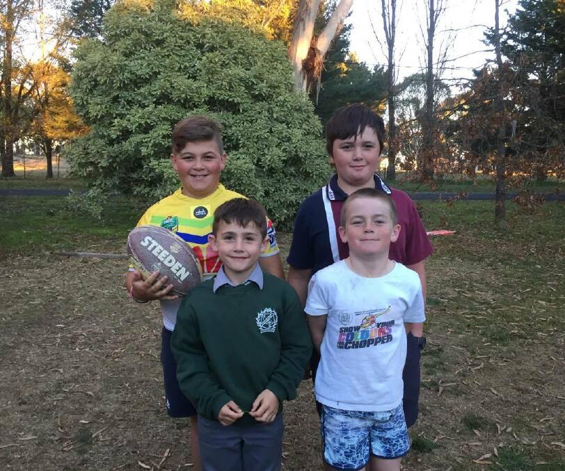 BIG THINGS IN SMALL PACKAGES: Harrison, Angus, Thomas and Hugo Brazier have started Five Cent Friday to raise money for melanoma research. Photo: Rachel Baxter.