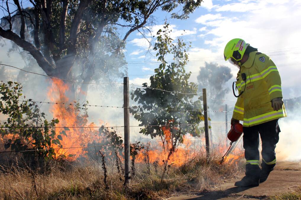 INFERNO: A fire broke out at Mossman Street, Armidale, on Tuesday afternoon. Photo: Madeline Link.