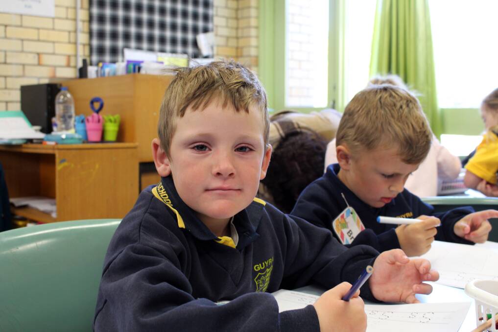 GETTING CRAFTY: Pupils Ryan Vidler and Brax Hutton. Photo: Contributed.