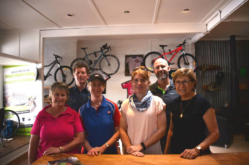 RIDING FOR A CAUSE: Some of the members of team Guyra including Donna Mayled, Leanne Mayled, Richard Burey, Judi Wark, Dave Mills and Jenni Jackson. Photo: Rachel Baxter.