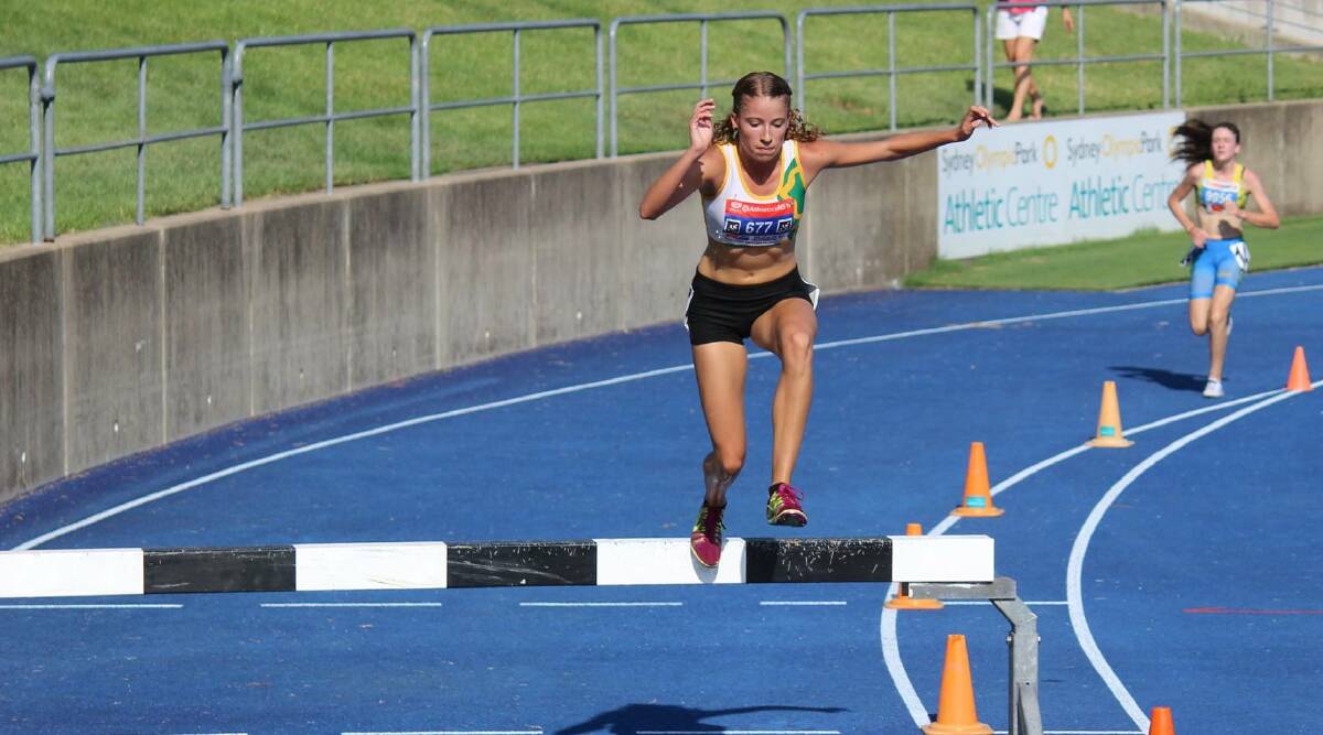 WINNING WAYS: Kelsie Youman competed at the NSW Athletics Junior Championships in Sydney on the weekend and finished with a gold and silver medal in the 2000 metre steeplechase and the 800 metre run. 