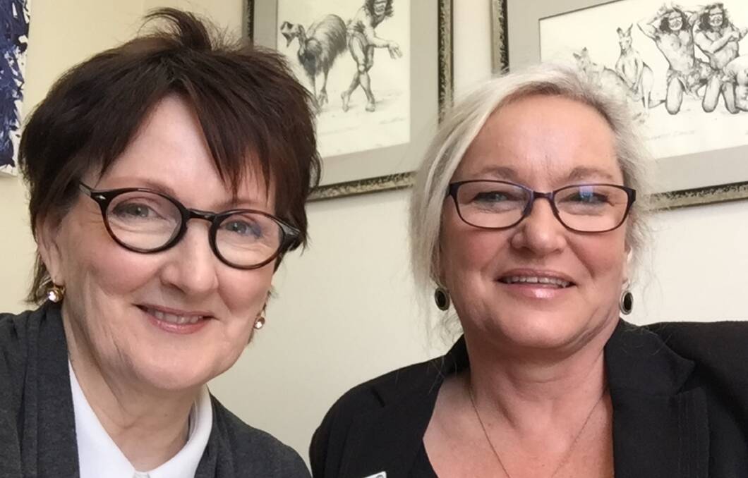 President of Armidale Business Chamber Tracey Pendergast with President of Guyra and District Business Chamber Aileen MacDonald will work together for the community.