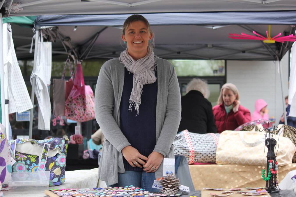CREATIVE BUSINESS: D&B Designs creator Melinda Elks creates her unique jewellery from home. Ms Elks grew up in Guyra and now works in childcare in Uralla, her stall was one of many showcasing handmade local goods.