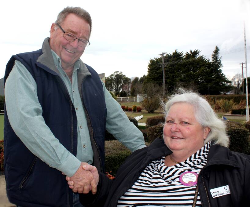 Guyra Lions Club President Peter King with one of the first female members to join the club  since its inception 42 years ago, Bernadette Simpson. Margaret Werelow was also welcomed to the club (not pictured).