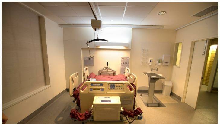 A bed designed for an obese patient. Photo: Simon O'Dwyer