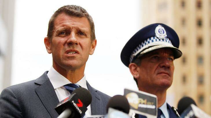 Premier Mike Baird and Police Commissioner Andrew Scipione. Photo: Brendon Throne
