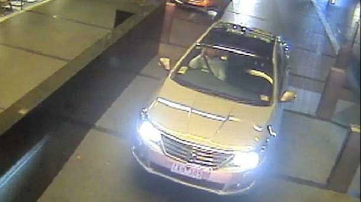 CCTV footage of Mr Nguyen in a rental car leaving the Hilton Hotel in George Street on May 1. Photo: NSW Police Media