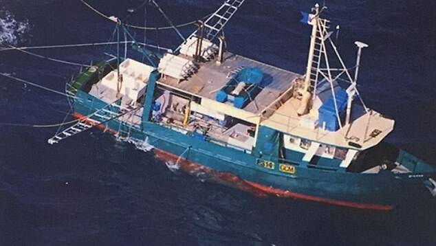 The trawler Dianne which sank in heavy seas on Monday night off the central Queensland coast.