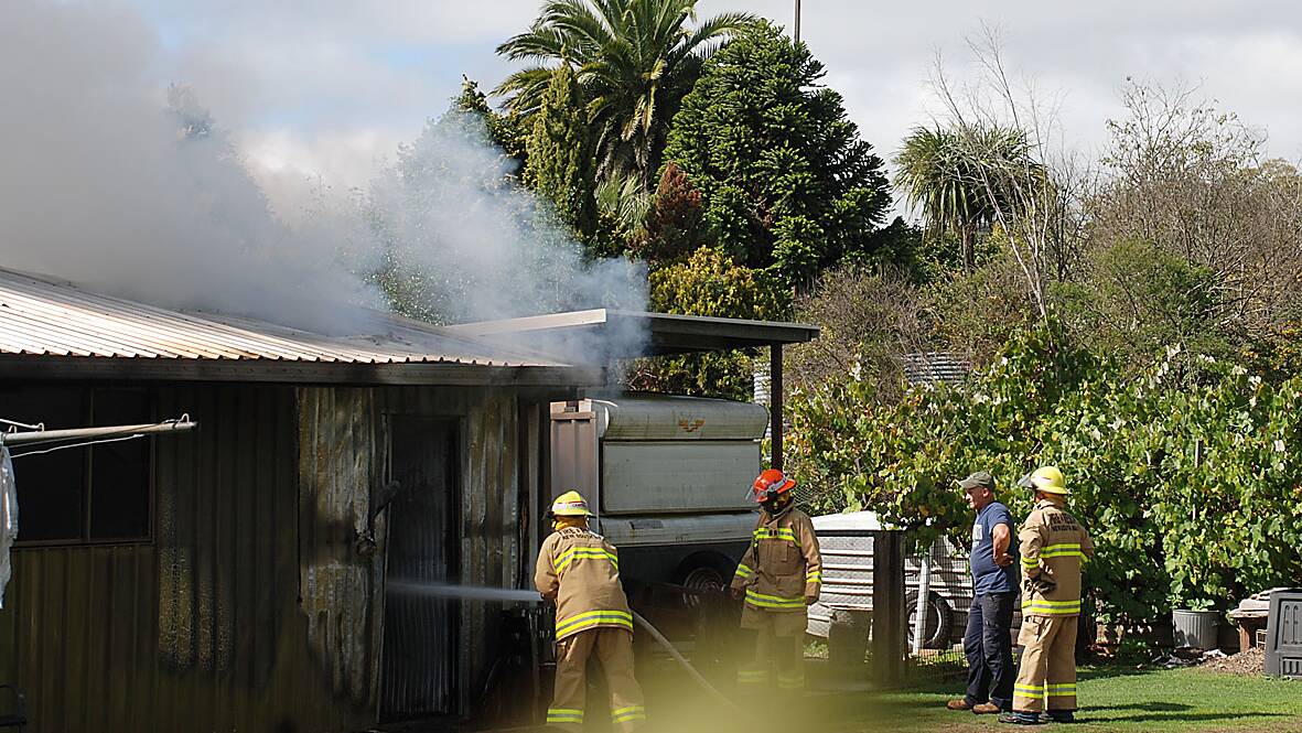 Fire brigades responded quickly to the blaze which occurred about 1.30pm on Monday