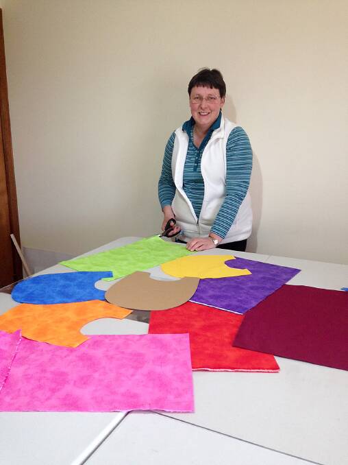 The inaugural Piggy Picnic races will be a colourful event thanks to the work of local seamstress Robin Godlonton  who has been busy sewing their colourful coats as modelled by the Guyra Emporium ‘models’ 