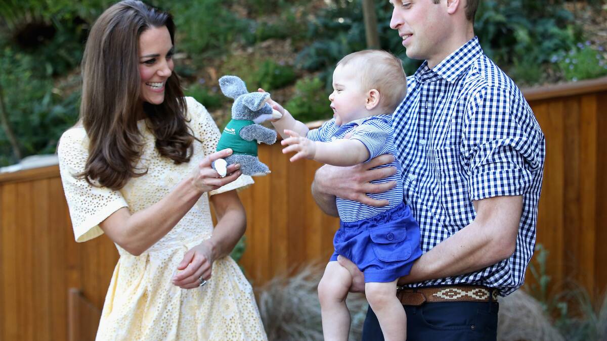 Catherine, Duchess of Cambridge and Prince William, Duke of Cambridge, with son George visited Taronga Zoo on April 20, 2014 in Sydney, Australia. Pic: Chris Jackson/Getty Images