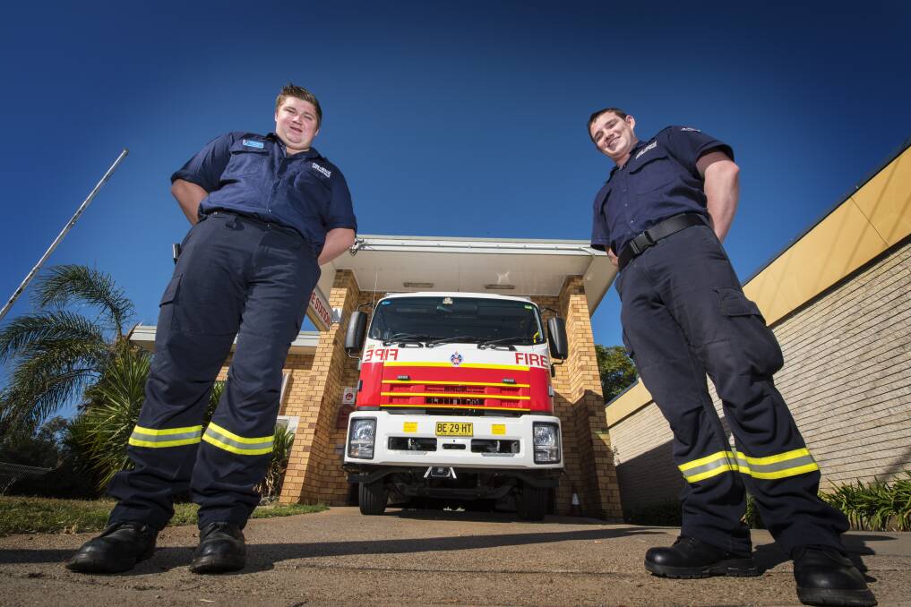 OPEN: Dylan Chester and Jason Lee of West Tamworth Fire Station. Photo: Peter Hardin 