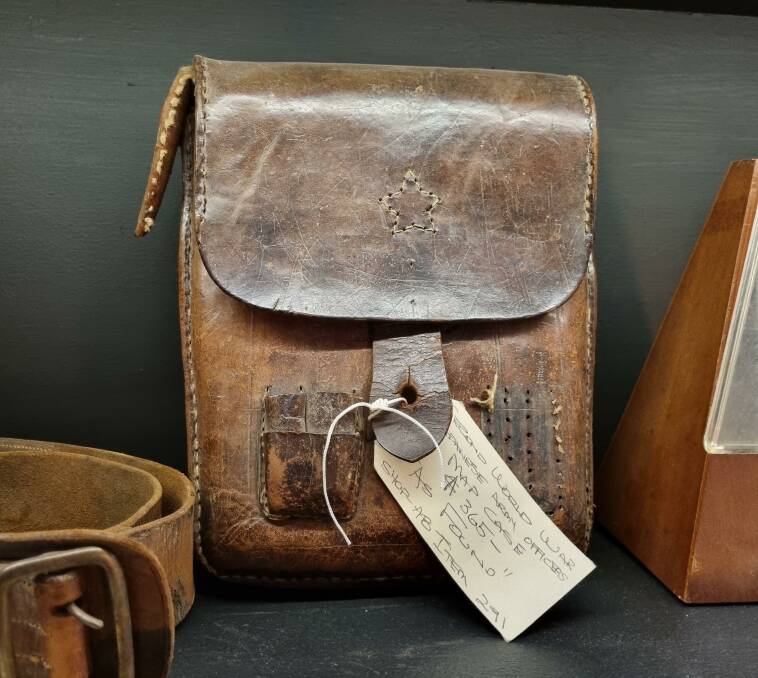 WW2 Japanese soldier leather map bag that an Australian soldier brought home after the war as an souvenir. Picture supplied