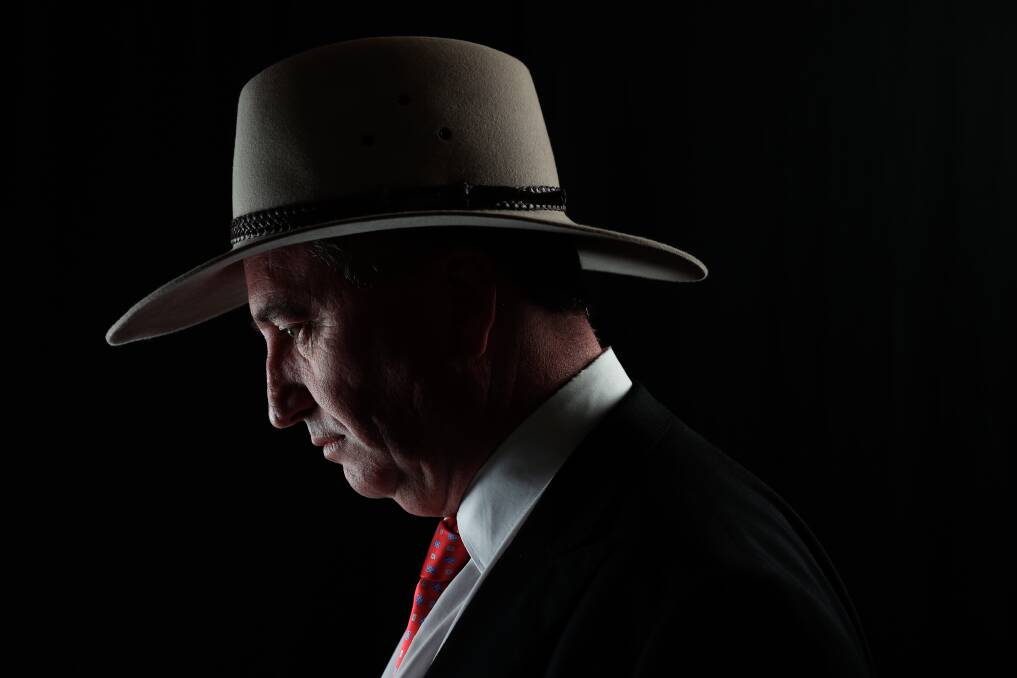 BIG CALLS: Barnaby Joyce has become accustomed to tough decisions - but not the bodyguards. Photo: Alex Ellinghausen