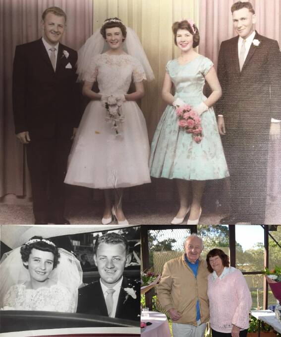 The wedding party: Ron and Margaret Sharpe, bridesmaid Pat O'Dwyer (nee Gerrey) and best man Ray Henry.