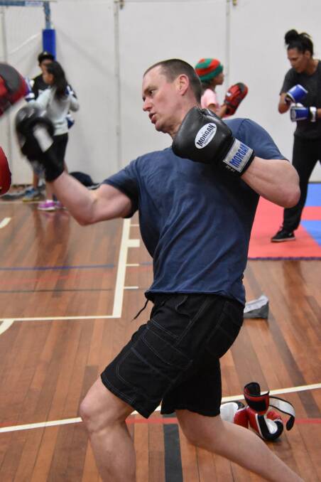 Ready to box: Matt Crotty has been based in Armidale for 11 years and is training with kids at the PCYC - the very organisation he's raising money for.