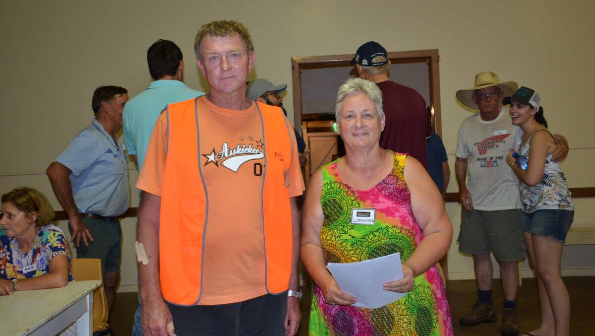 READY TO START: BlazeAid Camp coordinators Greg Kirkham and Lorraine Hildred in the Yarrowitch Hall last Tuesday.