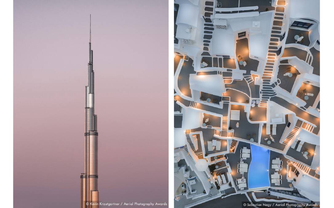 LEFT: Real estate shooting for accommodations in the Burj Khalifa. Photo: Kevin Krautgartner, Aerial Photography Awards 2020
RIGHT: Chromata. Photo: Sebastien Nagy, Aerial Photography Awards 2020
