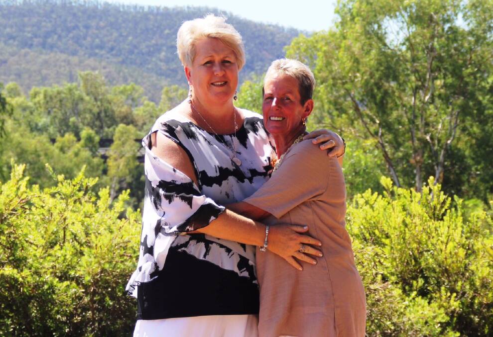Years of waiting: Jacki Galvin and Annette Easey have married after being together for 25 years. Photo: Kristy Johnston