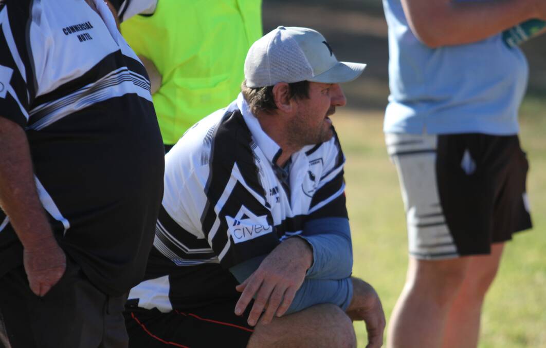 PRIME PEDIGREE: Former NRL star Matt Parsons watches the Magpies battle the Blues. 