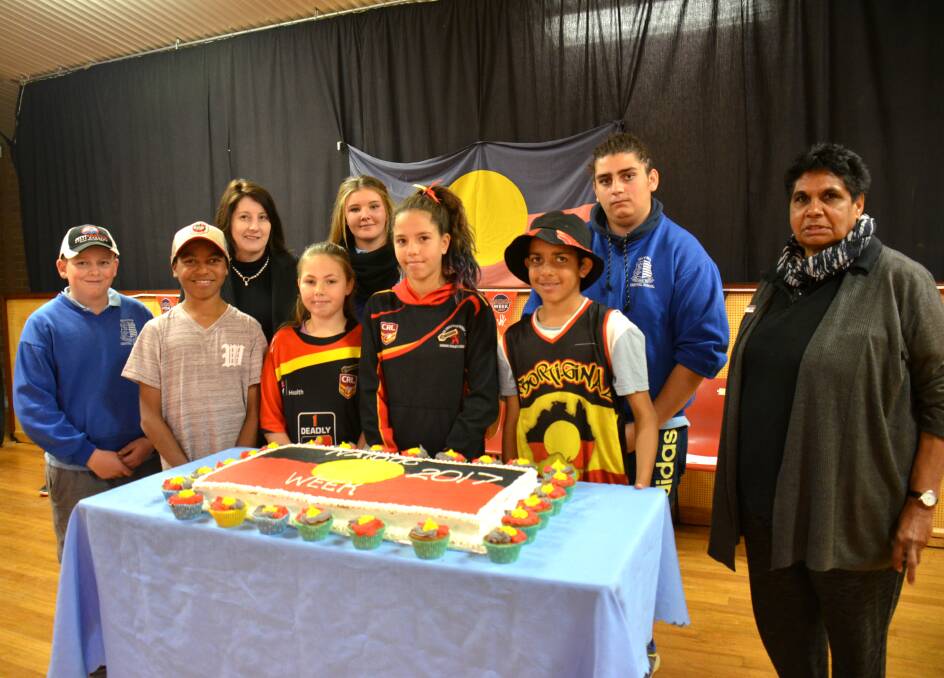 With the NAIDOC Week cake after the assembly on Friday morning.
