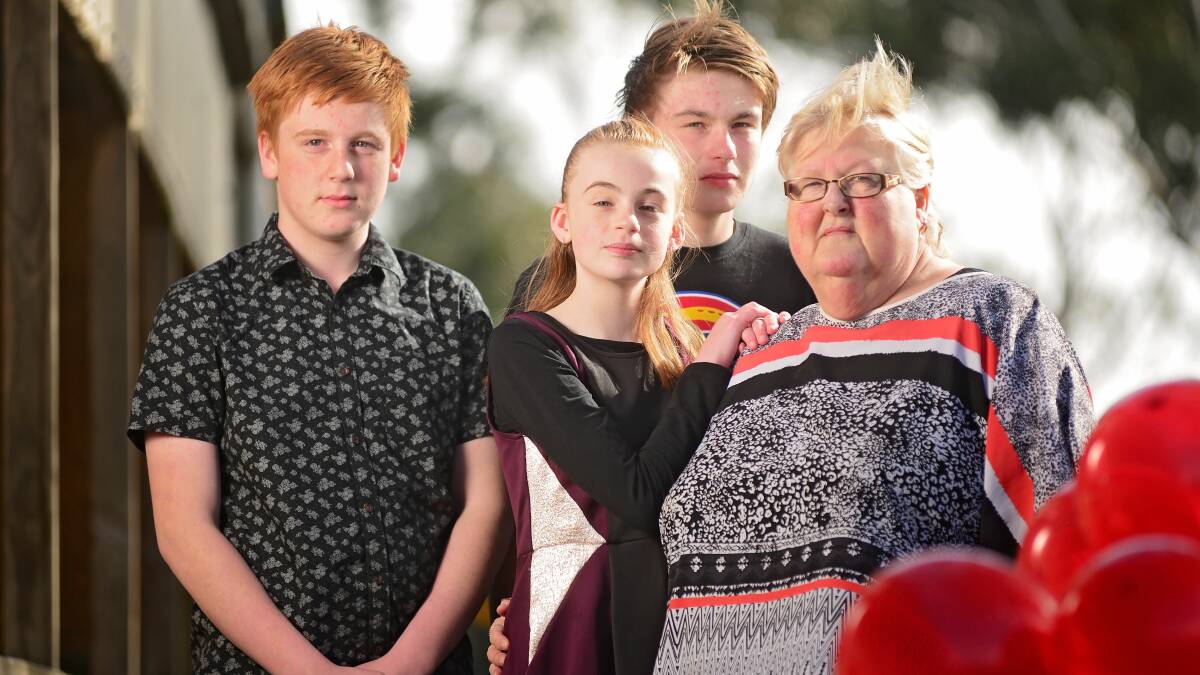 Grandmother Donna Kupsch, who has legal guardianship over her daughter's four children Alex, Jack, Grace and Kasey would not have been able to navigate learning at home without support from The Smith Family. Picture: file
