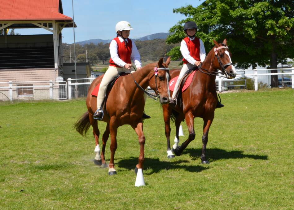 STEP IN TIME: Jamie Donnelly and Brooke Grills in the pairs class in Tenterfield on the weekend. 