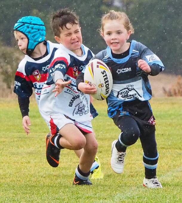SPEEDSTER: Not to be outdone by older brother and try-scoring whiz Oscar Atkin, Indigo knows how to find a gap in the defence and the tryline. Photo: Amanda Campbell. 