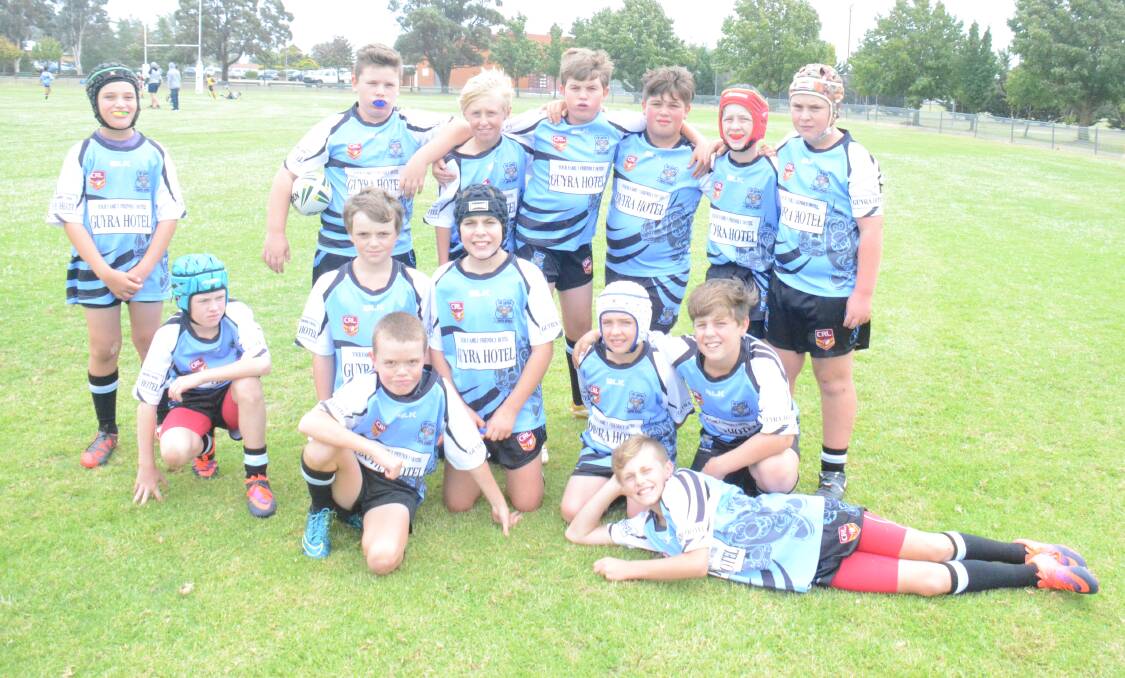 TEAM EFFORT: The under 12s earned two wins from both their matches at the Gordon Creighton Cup in Glen Innes on Saturday. One of their wins involved a 56-nil drubbing of Warialda. 
