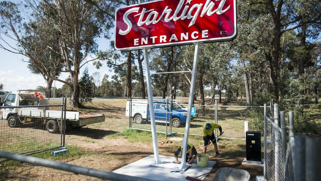 The Starlight Drive-in closed in 1993 - though its sign survived as an iconic piece of schmaltzy Hollywood-style Canberra history.