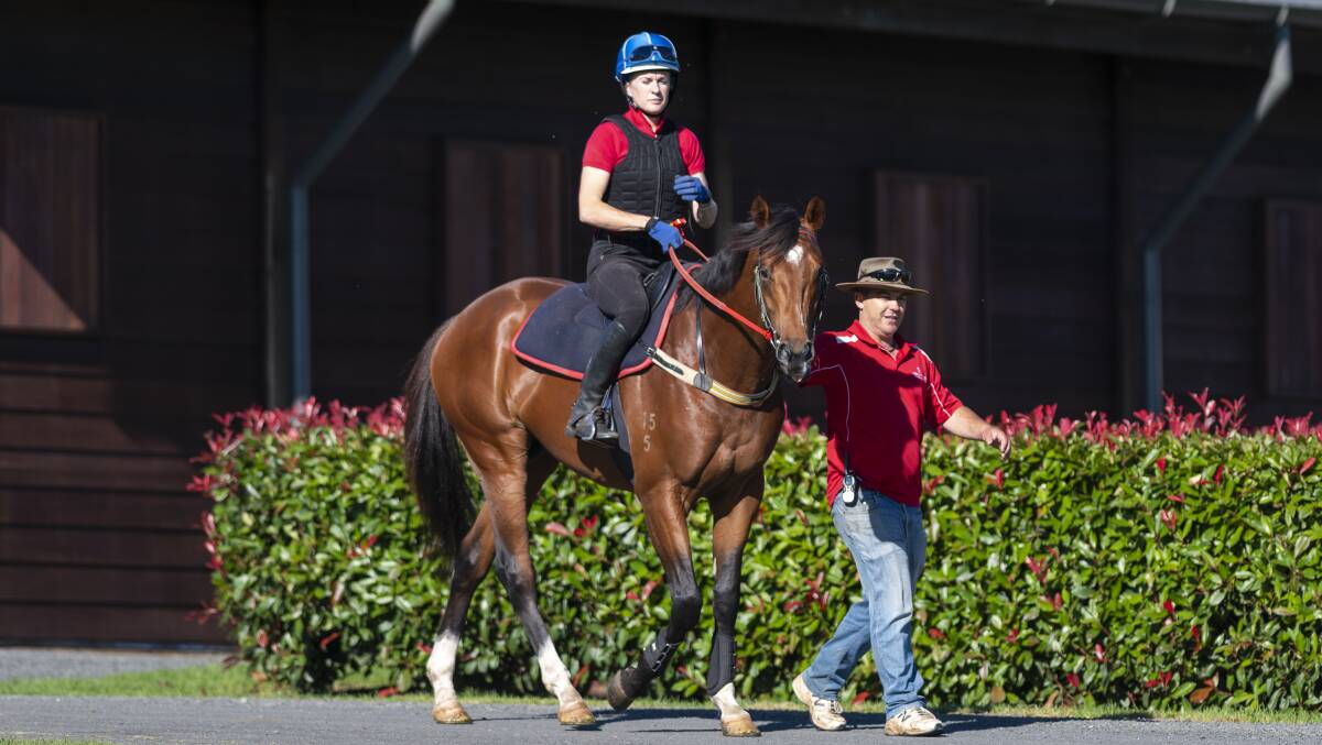 Hermitage Thoroughbreds, where Winx spells. Pictured is Karen Koolman, on another Waller star, The Autumn Sun, owned by Hermitage Thoroughbreds. Oliver Koolman is the managing director of the operation. 