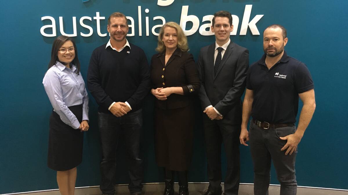 PARTNERS: Regional Australia Bank Wendy Ng, Darren Schaefer, Armidale Business Chamber Susan Cull, Tyler McDonald and RAB Dane O'Connor.