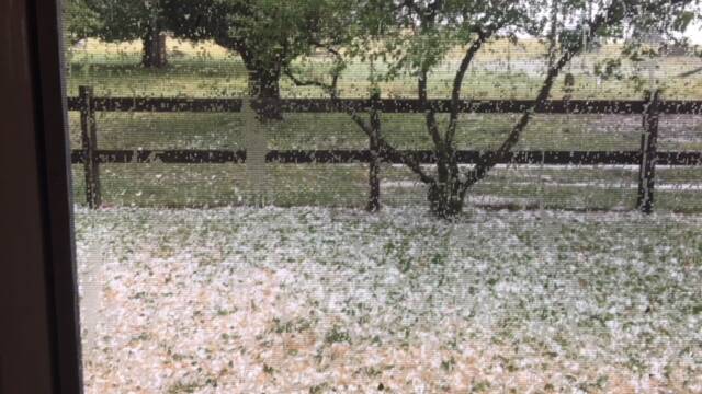 Boorolong property hit with cricket ball sized hail