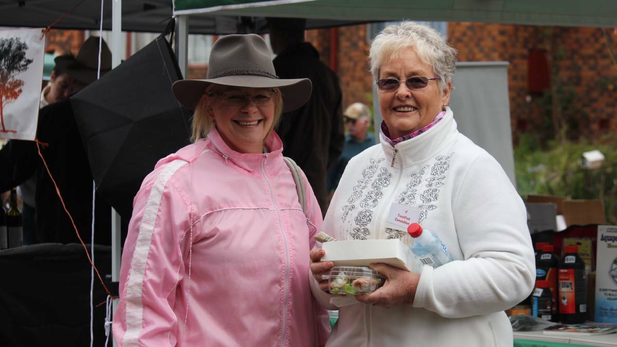 COMMUNITY SERVICE CELEBRATED: Armidale Regional Council councillor Diane Gray and Citizen of the Year Dot Vickery at the Trout Festival.
