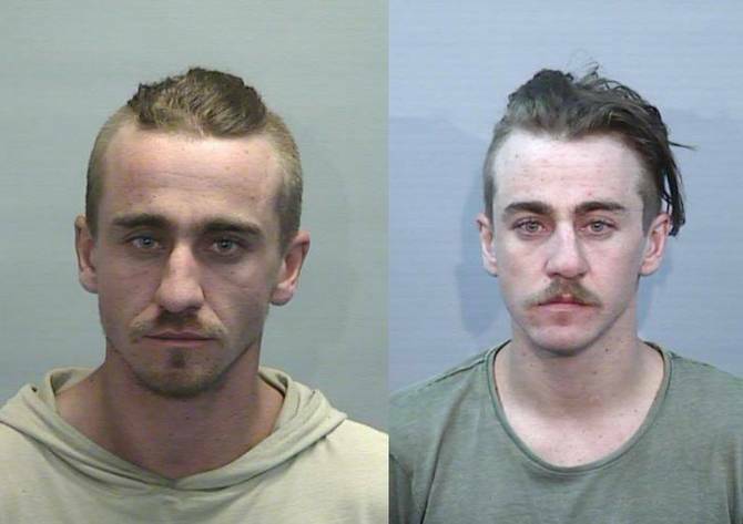Raft of charges: Twin brothers Liam and Rhys Hoynes, aged 24, appeared before Gympie Magistrate Court yesterday. Photo: NSW Police.