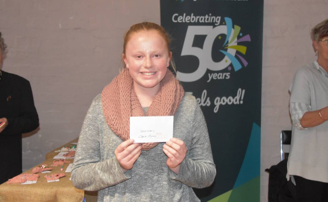 Claire Flynn, prize winner in the Secondary School section. Photo: Nicholas Fuller