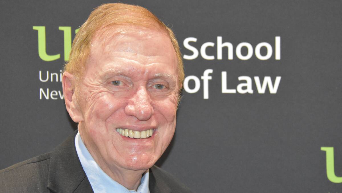JUSTICE: The Hon. Michael Kirby spoke at UNE on Thursday. Photo: Nicholas Fuller