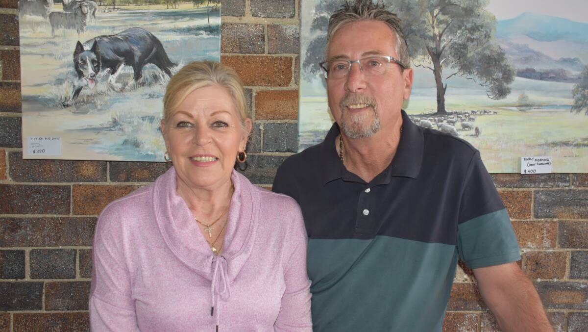 June and Neil Paine, owners of Caffiends Guyra, plan to turn their cafe into a artistic display space. Photo: Nicholas Fuller.