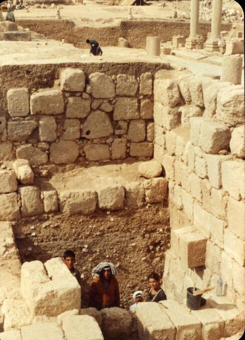 ARCHAEOLOGY: A trench in the ruined city of Jerash, Jordan.