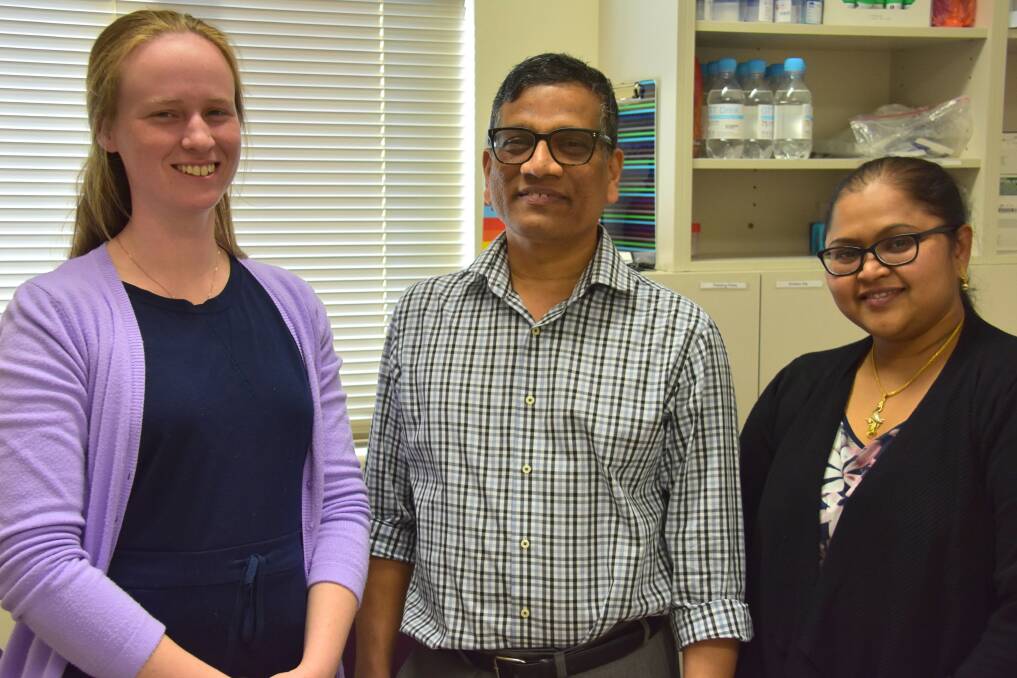 DOCTORS THREE: Dr Laura Townsend (left) with colleagues Dr Thampapillai Jeyakumar ("Dr Jey") and Dr Anitha Jandrajupalli. Photo: Nicholas Fuller