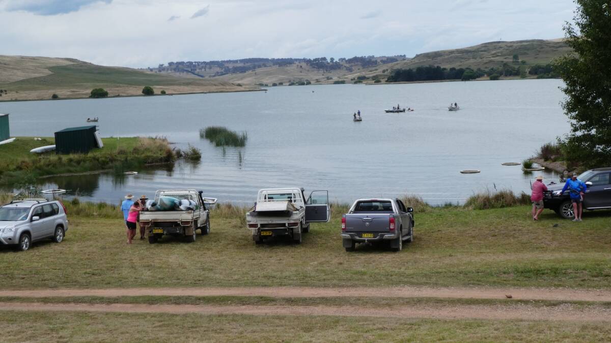 FISHING: A Guyra Anglers event at Malpas Dam in 2017. Photo: Lynne Chapman