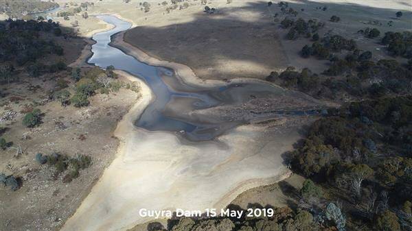 Guyra Dam a fortnight ago. Photo supplied by Armidale Regional Council.