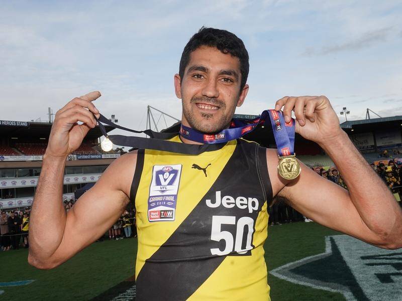Marlion Pickett, best afield for Richmond in the VFL decider, would love a call-up for the AFL GF.