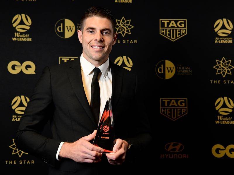 Shaun Evans was named the A-League's best referee for season 2018-19.