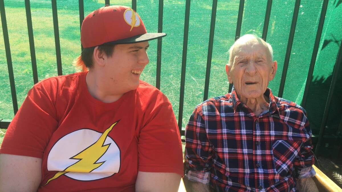 A GOOD LIFE: Dylan Ramage recently chatted to his grandfather Ronald Ramage.